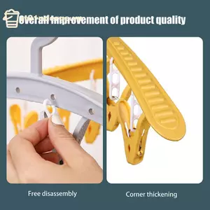 Ge Hộ Gia Đình Đa Năng Traceless Quần Áo Móc Treo Chống Gió Nhựa Dày Sấy Quần Lót Tất Kẹp Quần Áo Móc Treo n