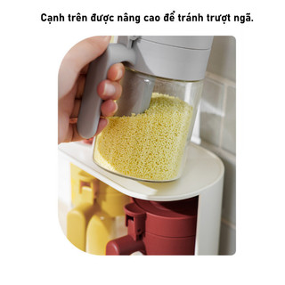 Hũ Gia Vị 300ml Bằng Thủy Tinh Borosilicate Kèm Thìa, Món đồ Không Thể Thiếu Trong Nhà Bếp