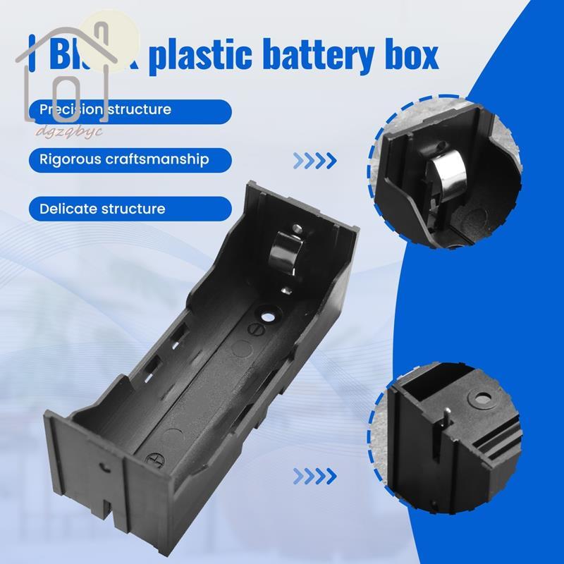 Hộp đựng pin đơn 26650 bằng nhựa Hộp lưu trữ 10 chiếc màu đen