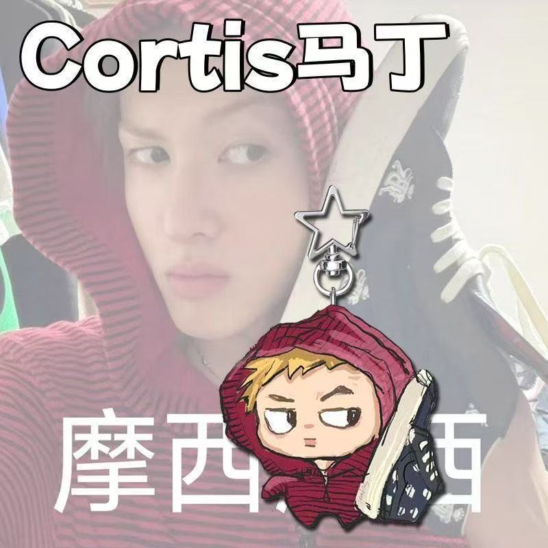 Cortis Martin Hàng Hóa Ngôi Sao Khóa Mặt Dây Chuyền Martin Sinh Viên Schoolbag Móc Khóa