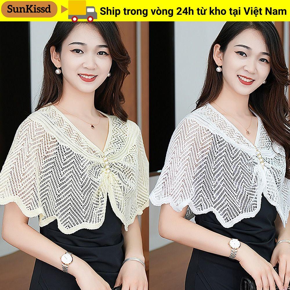 Khăn choàng và áo khoác mỏng SUNKISSD - Chất liệu dệt kim và vải tuyn ngắn nhiều màu, phù hợp thời trang hàng ngày