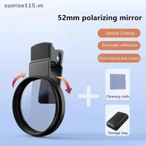 Bộ lọc ống kính phân cực chụp ảnh di động SRVN có kẹp CPL Polarizer Loại bỏ phản chiếu và bộ lọc độ phân giải cao.