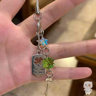 【Chamvn】Dây đeo điện thoại hình cỏ bốn lá đa năng may mắn  chuyền máy ảnh Bền bỉ và chống mất mát