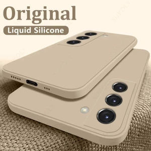 Ốp Silicon Lỏng Cho Galaxy S25 S25 + Ultra Edge Full Cover Chống Rơi Chống Cháy Nổ Mềm Procect Sang Trọng Nguyên Bản Vỏ Điện Thoại