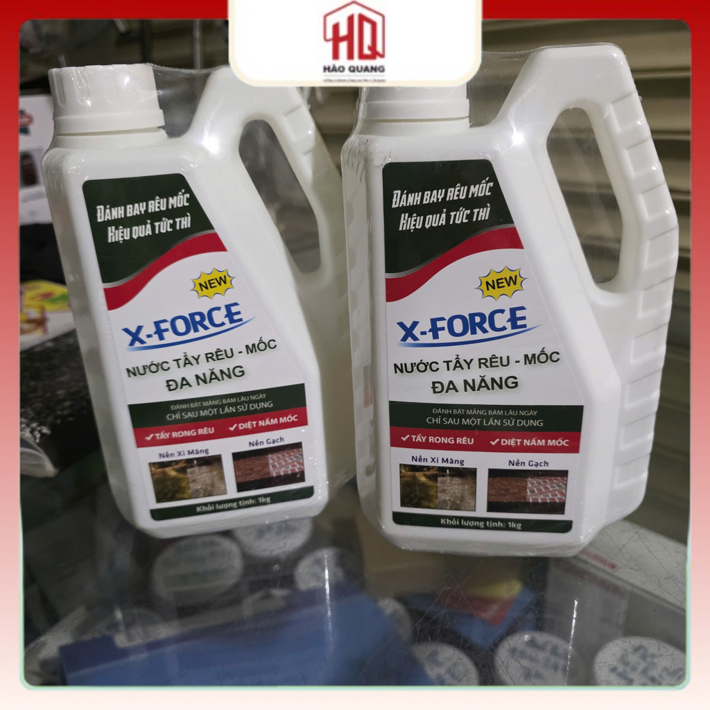 Nước Tẩy Rêu Mốc X-FORCE Đa Năng 1Kg – Đánh Bay Rêu Rong, Diệt Nấm Mốc Hiệu Quả Tức Thì