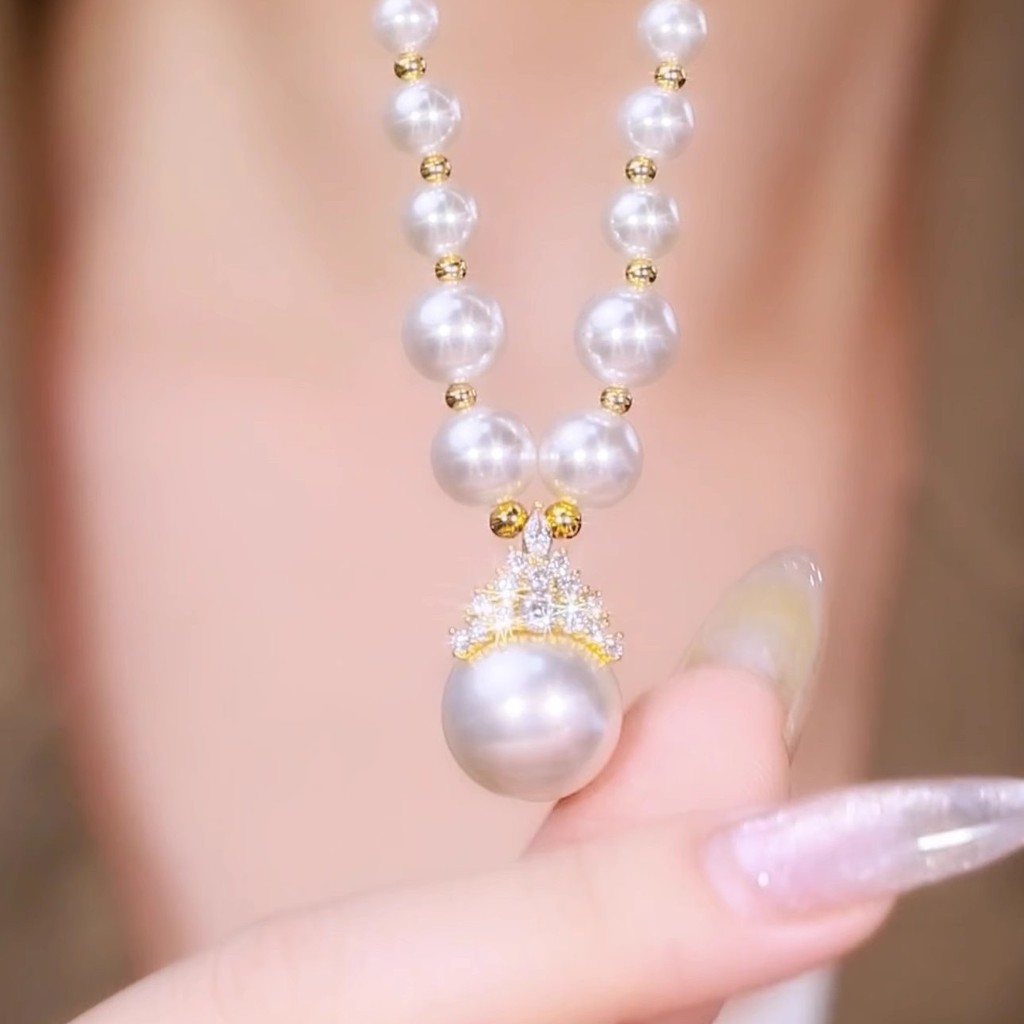 Vòng cổ ngọc trai hoàng hậu Zircon thanh lịch của Pháp