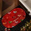 Thảm Lanh Lau Chân Màu Đỏ May Mắn Hình Ngựa - Thảm Nhà Tắm Chống Trượt Thấm Hút Tốt Decor Bồn Rửa Mặt Đón Tài Lộc