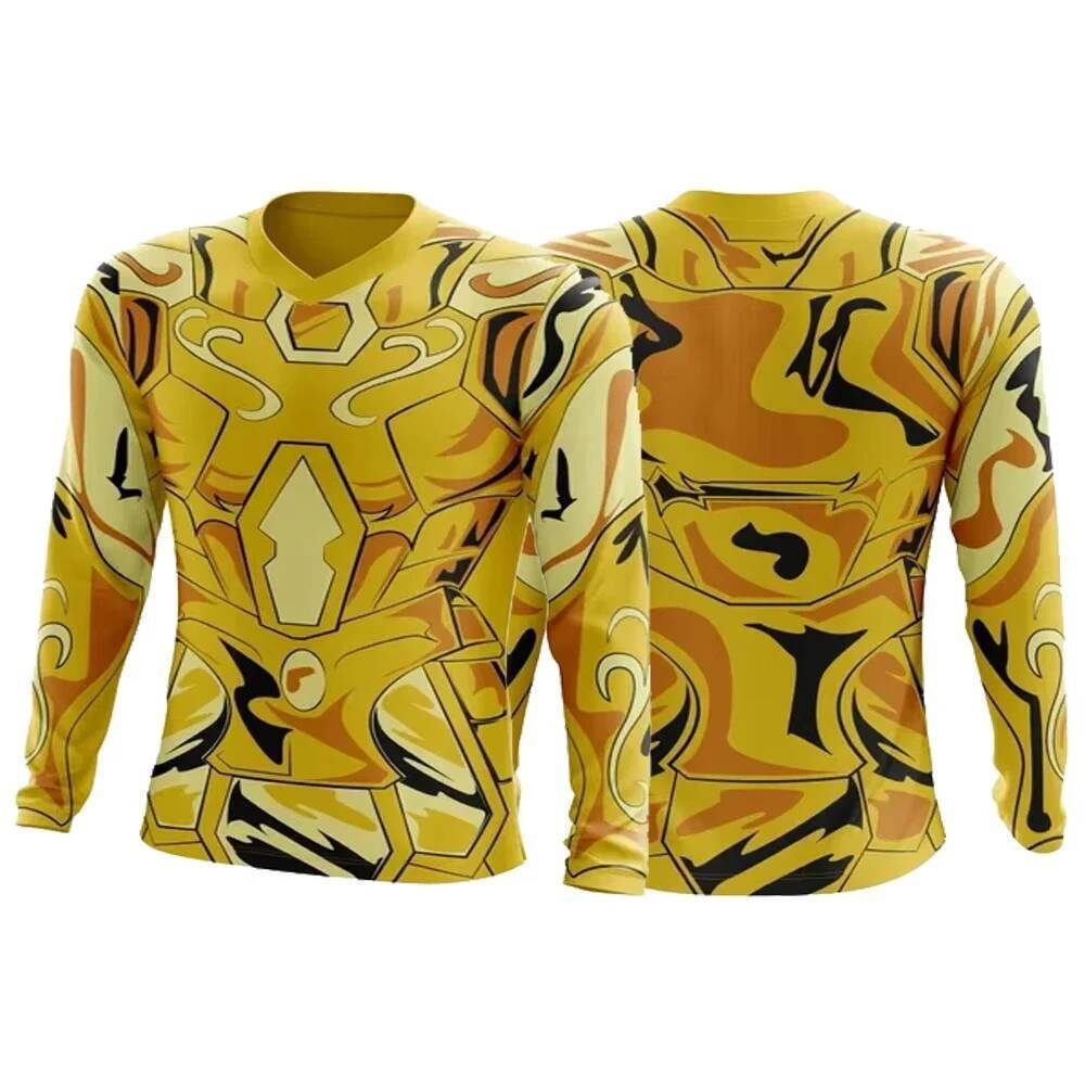 Áo thun nam dài tay cổ tròn in hình 3DAnime Gold, thoáng mát và thời trang