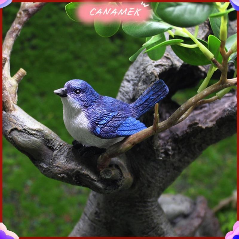 CANAMEK 4 Cái / bộ Tượng Chim Đồ Trang Trí Phong Cảnh Vi Mô Tổ Chim Trứng Chim Làm Vườn Cây Cảnh Mô Phỏng Mô Hình Nhà Búp Bê Trang Trí CSF