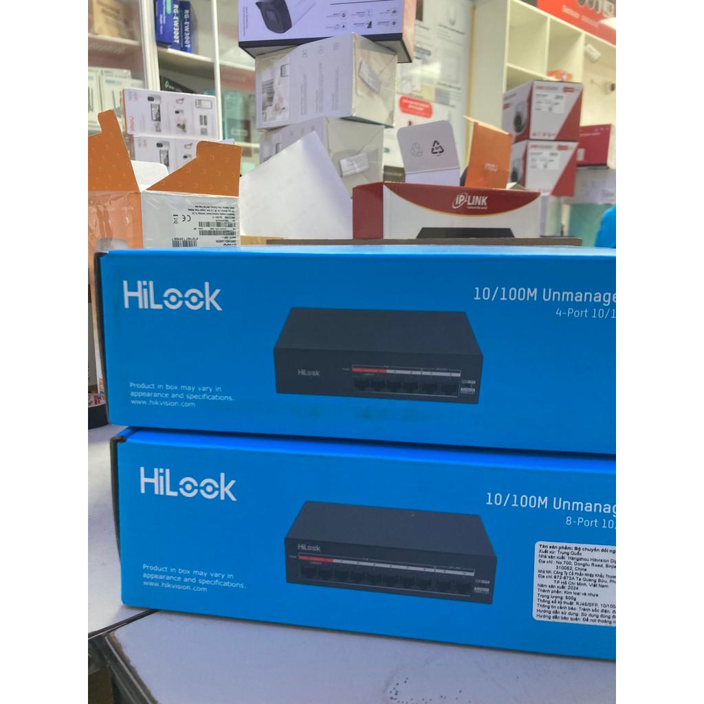 Switch POE 4 cổng, 8 cổng 10/100Mbps  HILOOK DS-3E0106MP-35  DS-3E0110MP-60 chính hãng