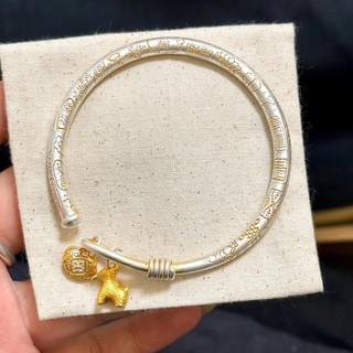 Vòng tay ngựa bạc sterling phong cách truyền thống, mang lại may mắn