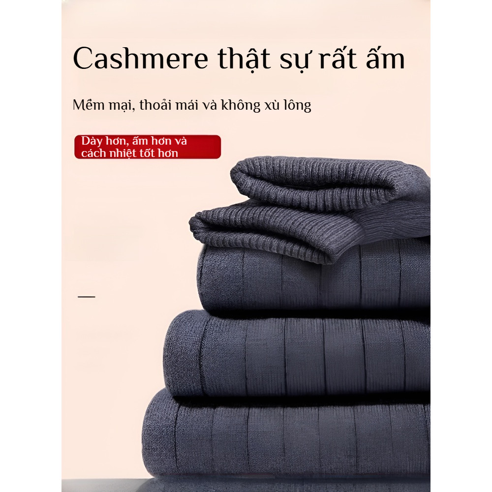 Đai đầu gối cashmere siêu ấm mùa đông, dài, cho người cao tuổi/viêm khớp