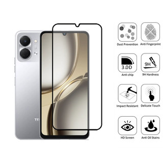 Bảo vệ màn hình kính cường lực 2 trong 1 Tecno Spark Go 3 cho Tecno Spark Go 2024 2 1S 1 30 30c 20 4G 5G 9D Phim bảo vệ kính & Phim ống kính máy ảnh
