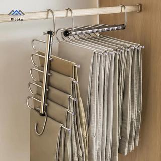 ELBBKG Gấp Quần Móc Treo 5 / 9 Lớp Thép Không Gỉ Tiết Kiệm Không Gian Quần Áo Ra Tổ Chức Cho Tủ Quần Jean Quần Khăn Mới