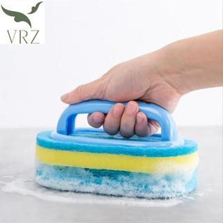 Bfvn Bàn chải làm sạch có tay cầm, xốp lau nhà bếp/phòng tắm, tẩy vết bẩn gạch bồn tắm HOT