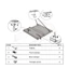Thay thế đa năng cho cứng Tri-Fold Tonneau Cover Pickup Truck Cargo Cover Fixing Kit