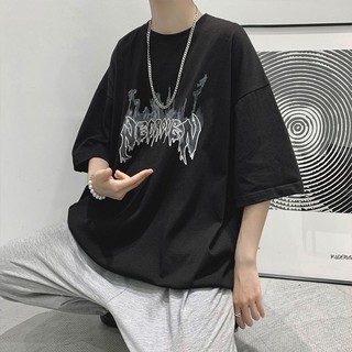 Áo thun nam in hình hoạt hình một mặt, phong cách thể thao thường ngày.