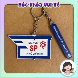 Móc Khoá Trường Đại Học, Móc Khoá Logo Trường Đại Học Kèm Slogan Bùa Thi Đỗ in theo yêu cầu - DH