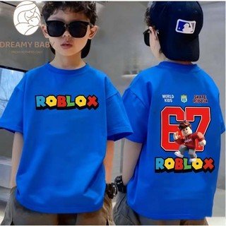 COD✅ (Hồ Chí Minh)DREAMY BABY Roblox Áo phông trẻ em | 67 Tay ngắn phong cách đường phố, áo cotton mùa hè cho bé trai