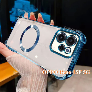 OPPO Reno 15F 5G Ốp Lưng Mới Từ Tính Chống Sốc Trong Suốt Có Vòng Nam Châm 2025 Thiết Kế Mới Vỏ Trong Suốt OPPO Reno15F Reno15 F Vỏ Điện Thoại Mềm Siêu Mỏng