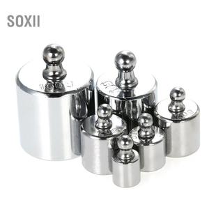 soxii 6 chiếc Trọng lượng 5g 10g 2x20g 50g 100g Gram Bộ quả cân hiệu chuẩn chính xác Bộ tổng 200g có nhíp để cân bằng cân