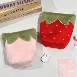 Bút chì HIGHVIEWLS, Túi đựng bút dung tích lớn đứng, INS Strawberry Shape Plus Văn phòng phẩm Tổ chức Học sinh
