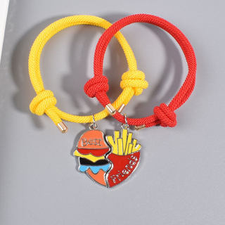 ✅ Một người rưỡi ✅ Dây tay dệt nam châm ngày lễ tình nhân Cặp đôi vòng tay Trong Kho Món quà lãng mạn Bộ đôi phim hoạt hình về tình bạn và vòng tay đôi cho trẻ em - Quà tặng sinh nhật ý nghĩa với mặt dây chuyền nam châm