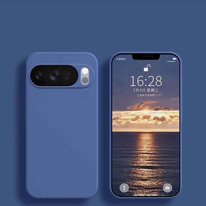 Chất Lỏng Cạnh Thẳng Sang Trọng Chính Hãng Ốp Lưng Điện Thoại Trên Google Pixel 5 5A 6 6A 7 7 A Pro Chống Rơi Full Cover Vỏ Điện Thoại Lỏng