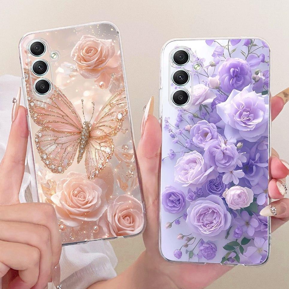 Dành Cho Samsung Galaxy A35 A34 5G Ốp Lưng Điện Thoại Hoa Bướm Nhiều Màu Sắc Mềm Trong Suốt Vỏ Silicon SM-A356B A346B
