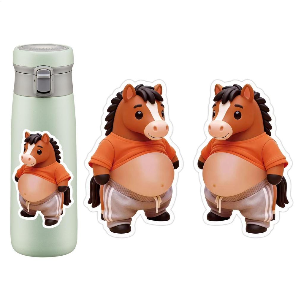 3D Hình Dán Ngựa Dễ Thương Bóp Bụng Băng Dính Vỏ Điện Thoại & Dán Cửa Ô Tô Trang Trí saixit2vn