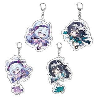 Game Genshin Acrylic KeyChain Yumemizuki Mizuki Lan Yan Double Side Printing Collection Backpack Charms Cosplay Badge