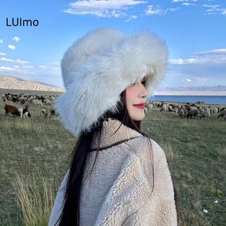 Mũ lông cừu cho nữ, lót ấm áp, chất liệu lông tơ người cá