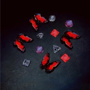 SET CHARM CAO CẤP: Bướm đỏ pha lê