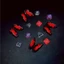 SET CHARM CAO CẤP: Bướm đỏ pha lê