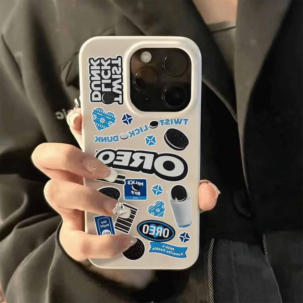 Nhãn dán mát mẻ cho trường hợp iPhone 1516PROMAX 1314PRO Bề mặt sáng XR Đơn giản 12 Soft Case
