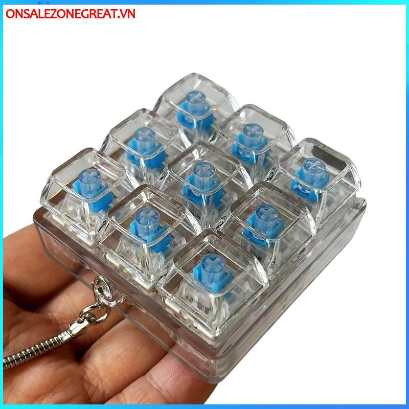 Ons 4 / 9 Phím Bàn Phím Cơ Máy Kiểm Tra Trục Bàn Phím LED Đồ Chơi Chìa Khóa Giảm Căng Thẳng DIY Fidget Nút Keycap Fidget Móc Khóa Đồ Chơi Quà Tặng Tại