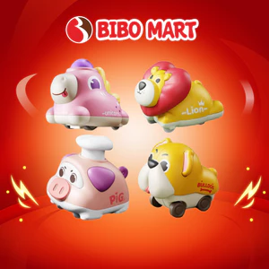 Xe Đồ Chơi Chạy Trớn Động Vật Nhấn Nút Chạy Đà Siêu Tốc (Màu Ngẫu Nhiên) - Bibo Mart