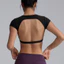 Thể Thao Top Khỏa Thân Yoga Lớn Mở Lưng Nhanh Khô Chặt Chạy Ngoài Trời Với Áo Thun Thể Dục