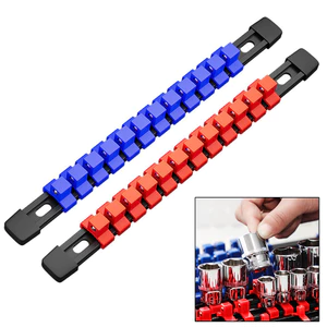 < Cosyh > 3 CÁI1 / 4 "3 / 8" 1 / 2 "Cờ Lê Treo Tường Sắp Xếp Giá Ổ Cắm Lưu Trữ Khay Đường Sắt