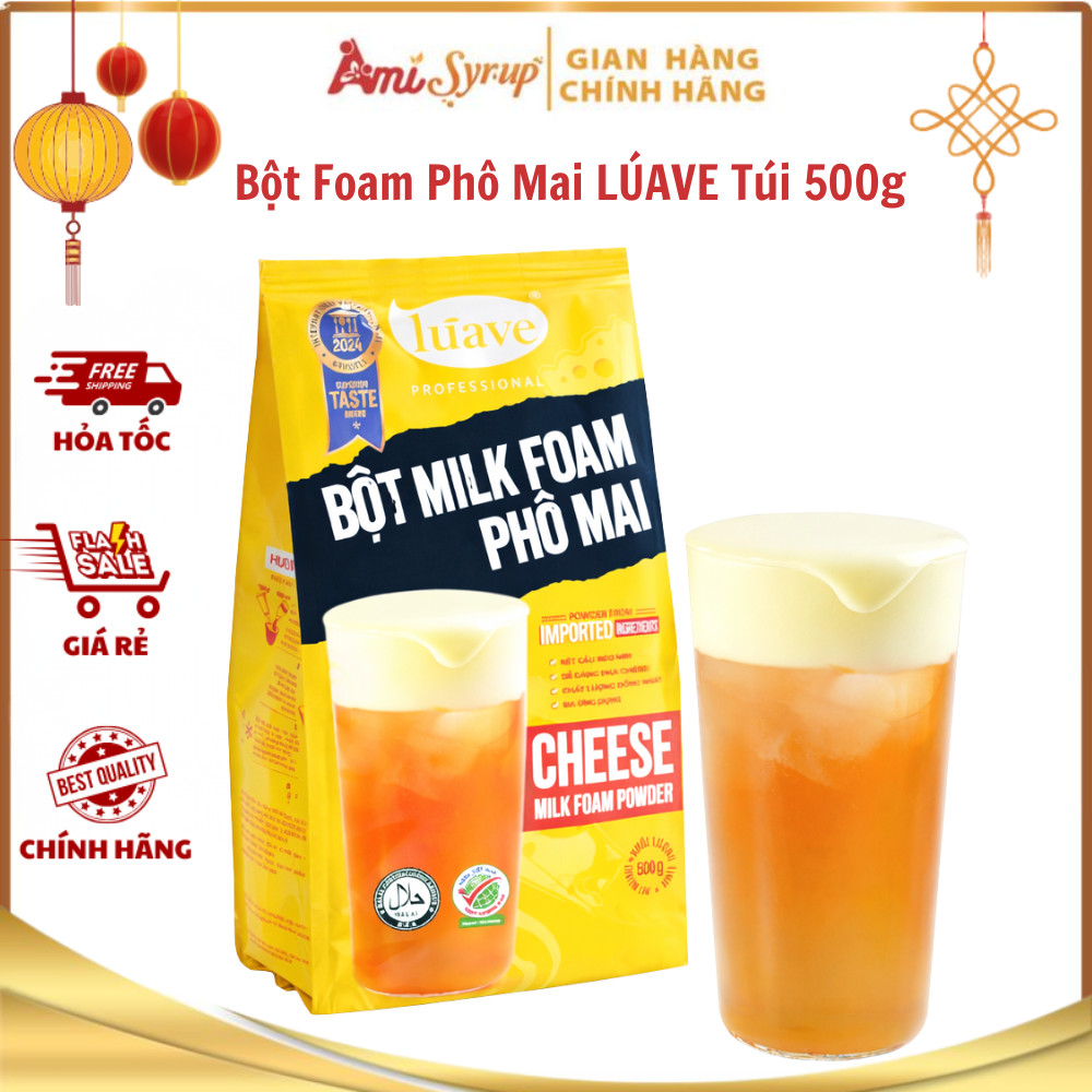 Bột Foam Phô Mai LÚAVE Túi 500g Nguyên Liệu Chuyên Dụng Giúp Tạo Lớp Kem Cheese Mặn Ngọt Béo Nhẹ