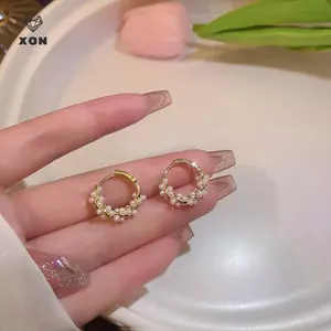 Bông tai ngọc trai vòng tròn nhỏ, đơn giản và thời trang - Phù hợp mọi dịp