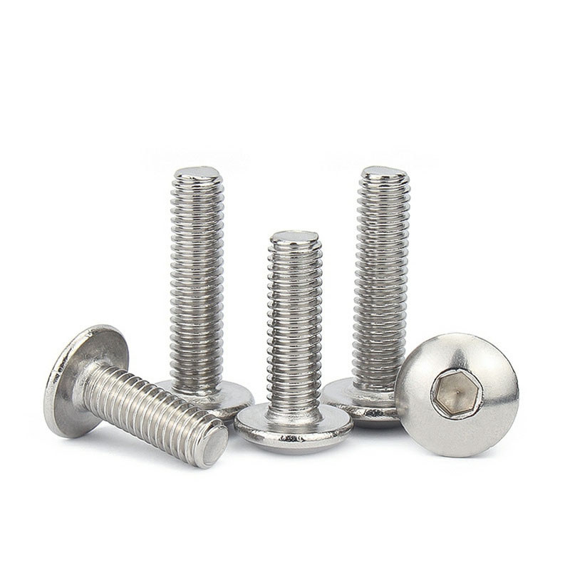 M2 M2.5 M3 M4 M5 M6 M8 M10 304 Thép Không Gỉ Lục Giác Ổ Cắm Vít Đầu Phẳng Tròn Lớn Chữ Thập Vít Bu Lông