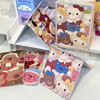 MEOWU Gương Kính Trang Điểm Xếp Gọn 15x21cm  Để Bàn Hình Loppy Cappy Kitty Pochaco