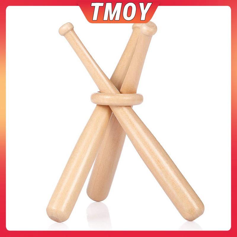 TMOY Mini Gậy Bóng Chày Gỗ Tròn chắc chắn có nhẫn để gắn logo tùy chỉnh