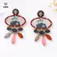 Vòng cổ và bông tai boho vintage với họa tiết chim bay và giọt nước trên hợp kim, phù hợp cho tiệc tùng