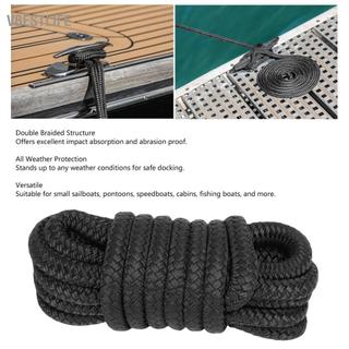 VBESTLIFE Luqeeg 2 Dây Bến Thuyền 0.37In X 15Ft Dây Nylon bện đôi Đa chức năng Cấp độ bền cao Neo đậu cho Thuyền buồm nhỏ Cầu nổi Tàu cao tốc (Màu đen)