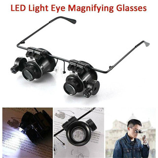 Đèn LED Kính lúp mắt Trang sức Kính lúp sửa chữa đồng hồ Loupe Thích hợp để đọc sách