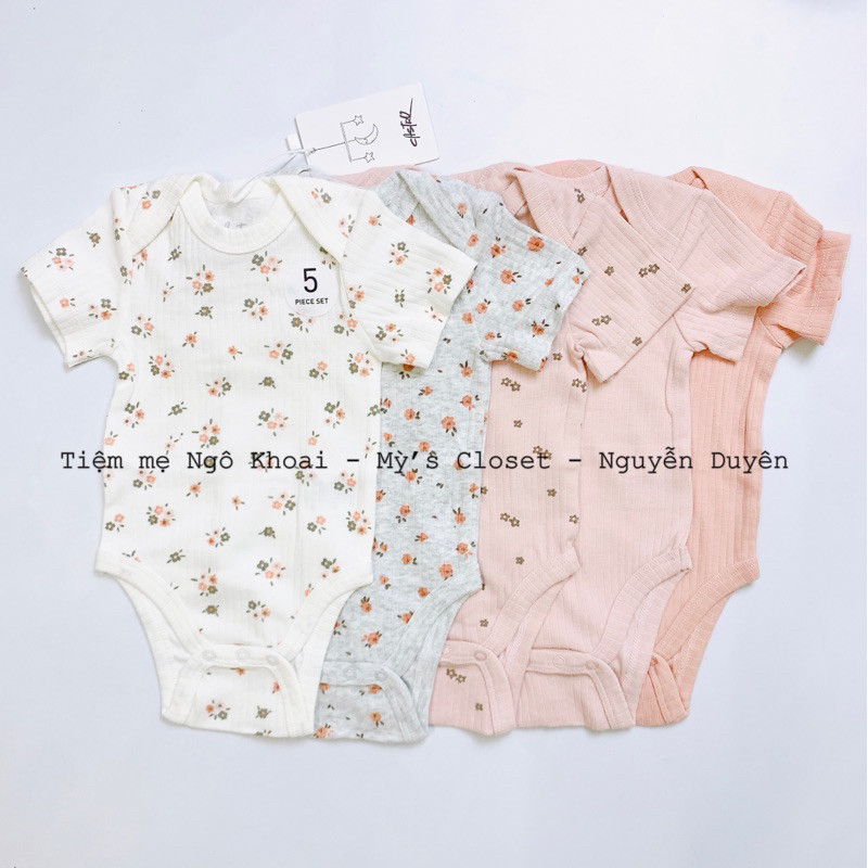 [MD77]  Body ngắn tay chất liệu cotton organic , tổ ong thông hơi CASTRO cho bé yêu 3-12M