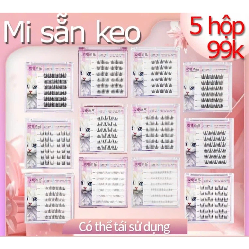 [RẺ VÔ ĐỊCH] Mi Giả Tự Dính Cao Cấp – Sẵn Keo, Dễ Dán, Tái Sử Dụng Nhiều Lần