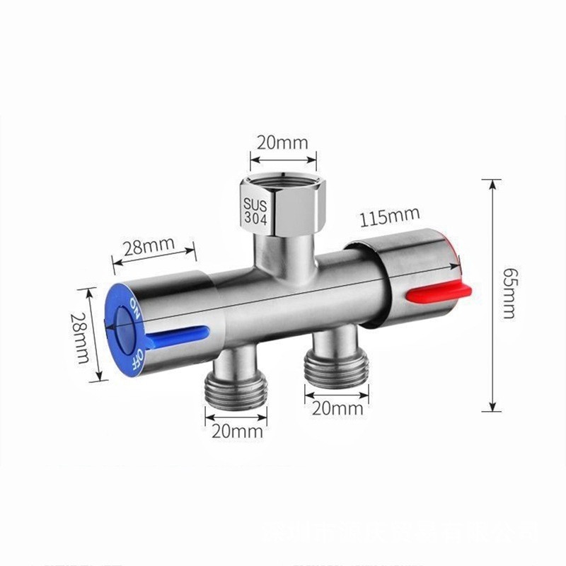 【COD】Van chia nước inox 304 đường kính 20mm đóng mở riêng biệt từng cổng, dùng cho giường gội dưỡng sinh tiện lợi.